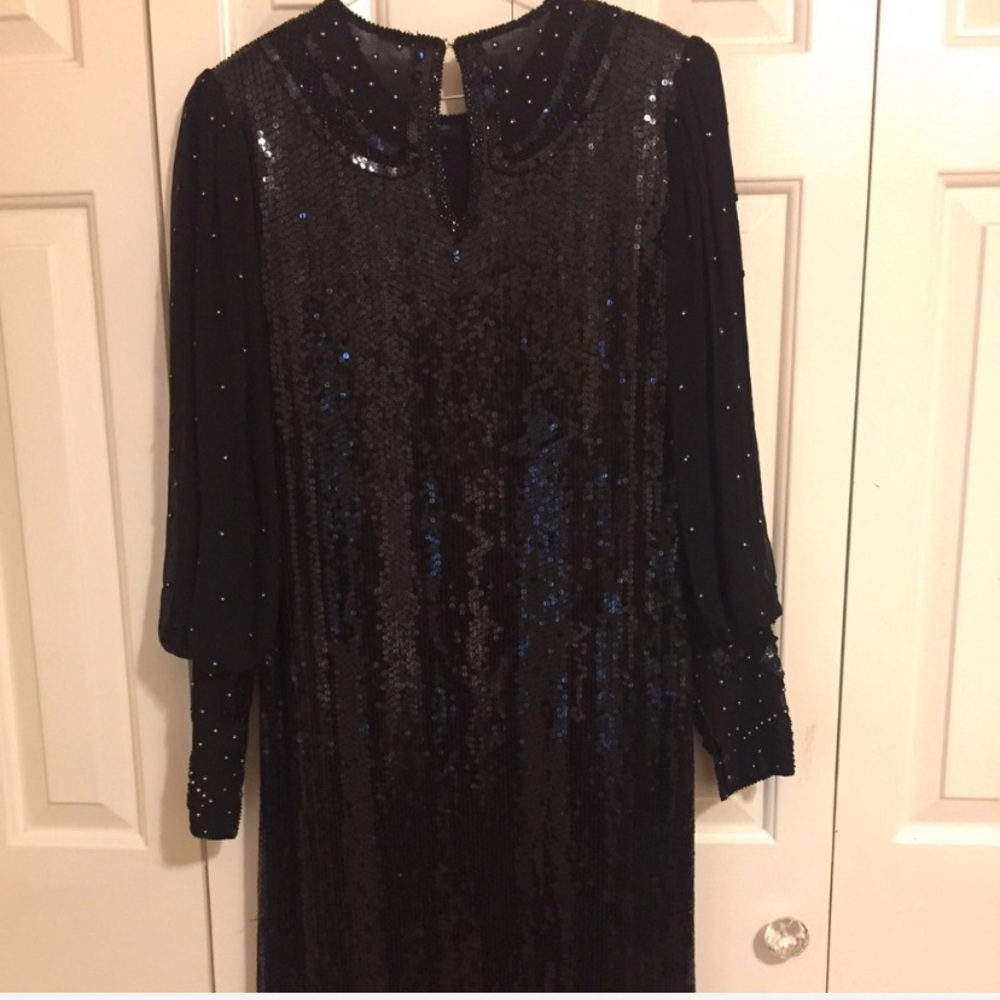 Vintage designer fully beaded evening dress